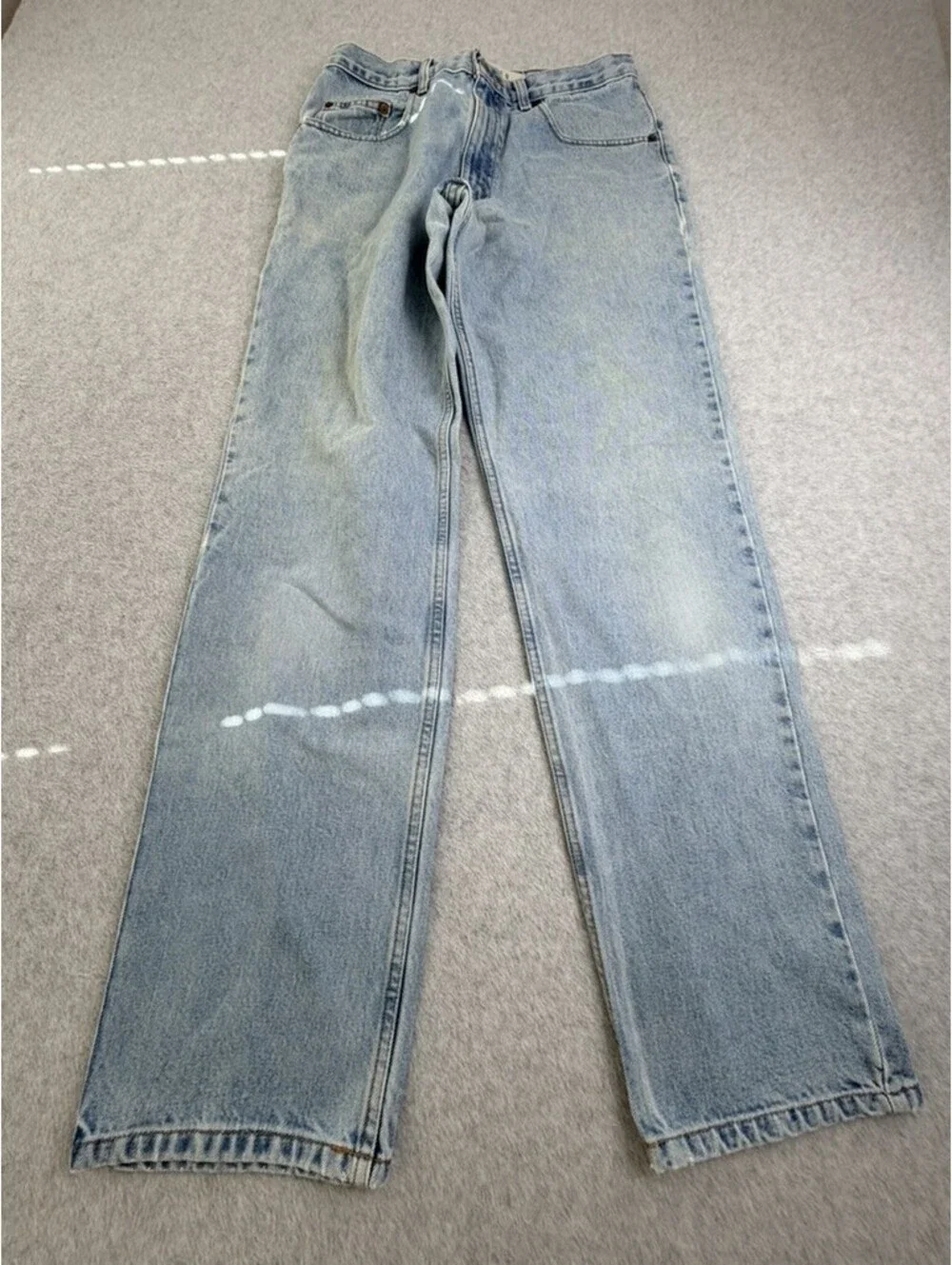 Arizona Jean Co Mens Jeans W31 L29 Light Wash Blue Relaxed Fit Straight Denim